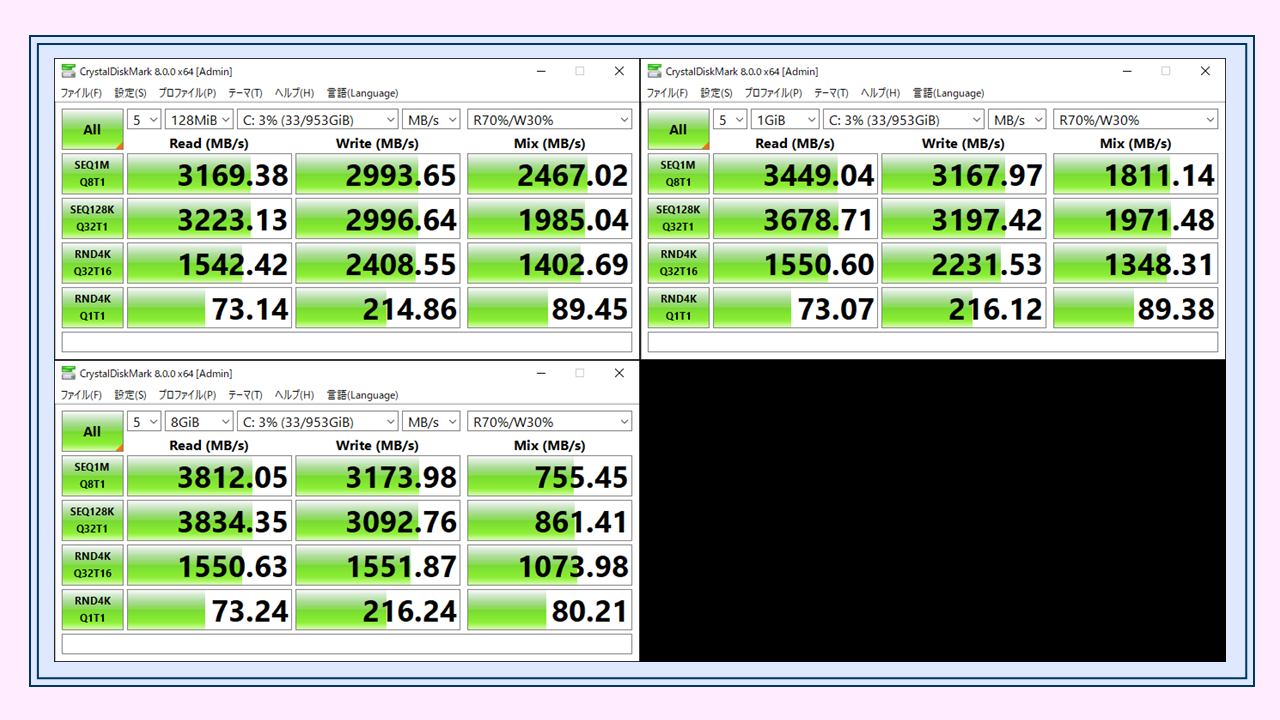 SSDまとめ放出速度状態良好品合計2.58tb Type 2230では世界最速 